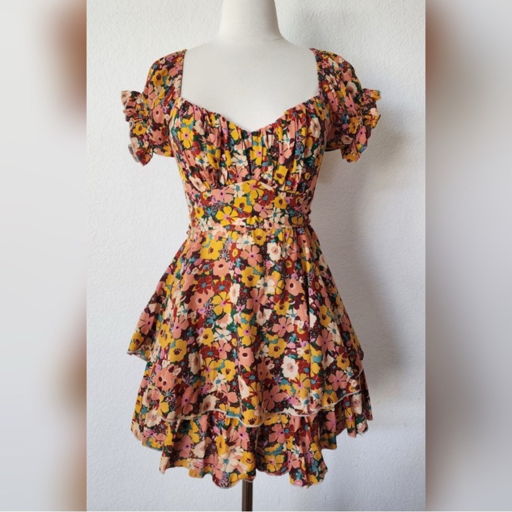 Rue21 Floral Ruffle Dress with shorts attached Size 3x